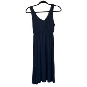 Joe fresh v-neck dress Navy blue knit empire